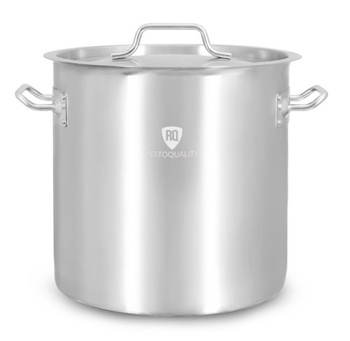 Garnek ze stali nierdzewnej z podziałką 12 l | 250x250 mm | z pokrywką | RQ12525