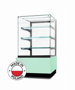 Witryna cukiernicza chłodnicza Dolce Visione Premium 700 | podświetlany cokół | 700x670x1300 mm
