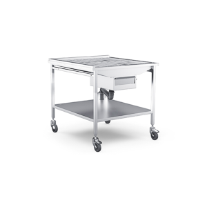 Stół na kółkach ze stali nierdzewnej