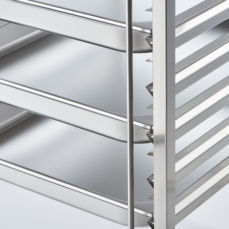 Wózek transportowy ze stali nierdzewnej, 14x GN 2/1