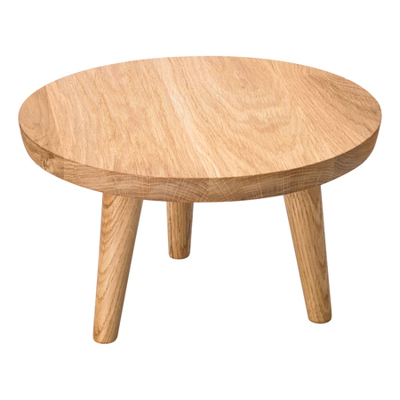 Podstawa dębowa okrągła wysoka, śr. 28 cm