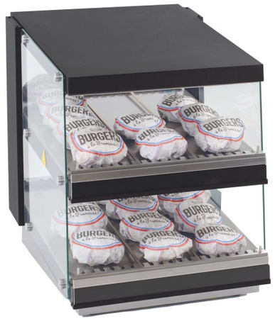 Podgrzewacz do burgerów | witryna grzewcza | dwie półki | 0,98 kW | 550x707x691 mm | RQBIN552