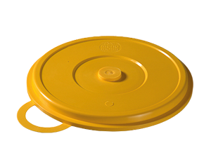 Pokrywka syntetyczna żółta do talerza obiadowego z uchwytem