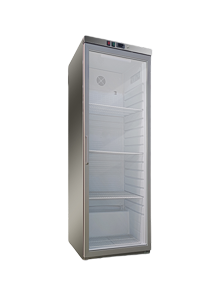 DRR 400 GS ﻿Szafa chłodnicza - 350 l, nierdzewna, przeszklone drzwi