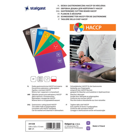 Deska do krojenia, fioletowa, HACCP, GN 1/1