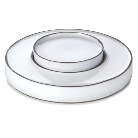 Talerz prezentacyjny wysoki biała chmura CARACTERE