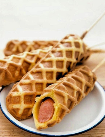 Urządzenie elektryczne do gofrów na patyku/hot dogów