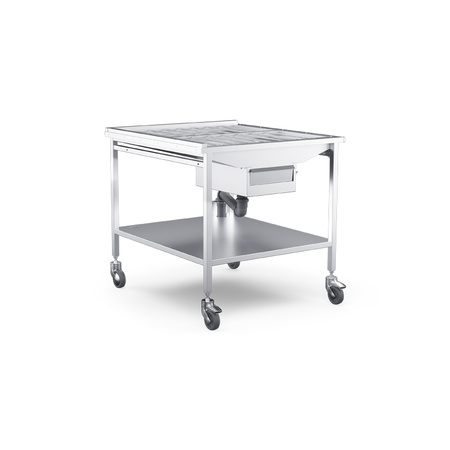 Stół na kółkach ze stali nierdzewnej