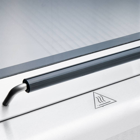 Płyta grillowa elektryczna, nastawna, gładko-ryflowana, z pokrywą, 8.1 kW