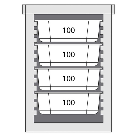 Pojemnik termoizolacyjny, czarny, 12 x GN 1/1 20 mm