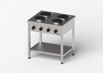 Kuchnia elektryczna, Gredil, 800x700x850 mm, 4-płytowa, P 10.4 kW, U 400 V