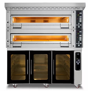 Piec piekarniczy modułowy 2-komorowy | elektryczny | 24 kW | 400V | 1660x1020x1850 | MD/1200/2