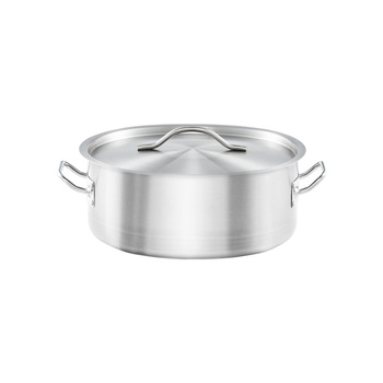 Garnek niski z pokrywką, stalowy, Gredil, Ø 240 mm, V 3.6 l