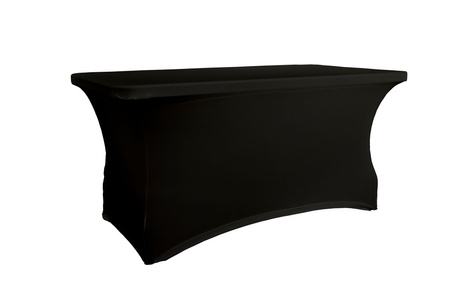 Stół prostokątny dł. 182,9 cm z czarnym pokrowcem