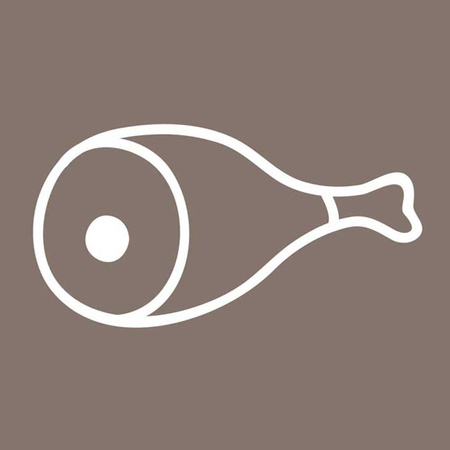 Deska do krojenia, brązowa, HACCP, 450x300 mm