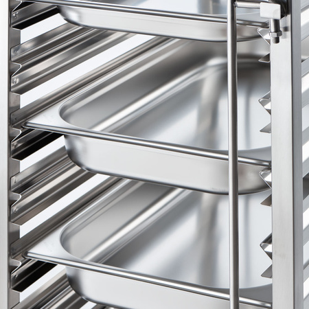 Wózek transportowy ze stali nierdzewnej, 14x GN 1/1