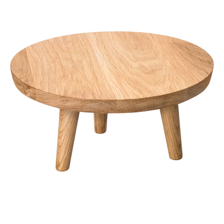 Podstawa dębowa okrągła niska, śr. 28 cm