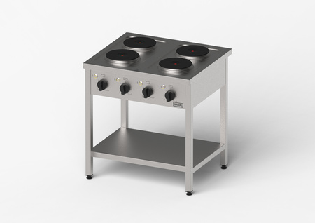 Kuchnia elektryczna, Gredil, 800x700x850 mm, 4-płytowa, P 10.4 kW, U 400 V