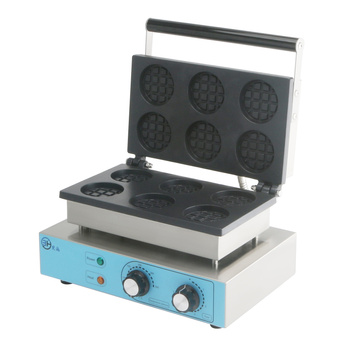 Gofrownica 6 mini okrągłych gofrów